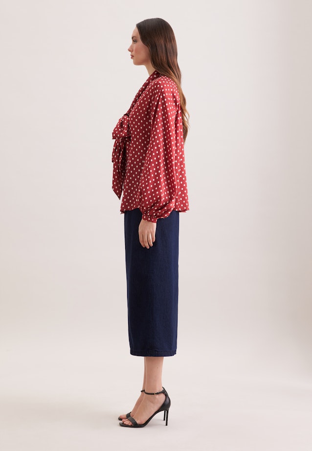 Schluppenbluse mit Tupfenprint in Rot |  Seidensticker Onlineshop