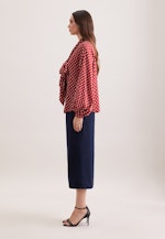 Schluppenbluse mit Tupfenprint in Rot |  Seidensticker Onlineshop