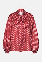 Schluppenbluse mit Tupfenprint in Rot |  Seidensticker Onlineshop