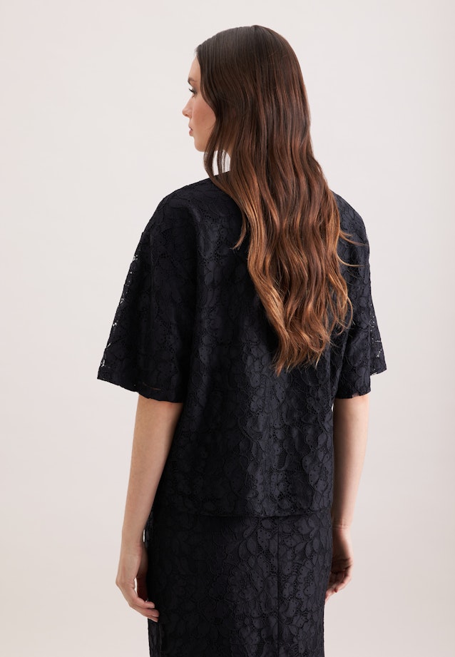Oversized Shirt aus Spitze in Schwarz |  Seidensticker Onlineshop