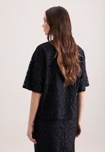 Oversized Shirt aus Spitze in Schwarz |  Seidensticker Onlineshop