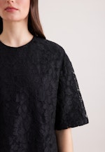 Oversized Shirt aus Spitze in Schwarz |  Seidensticker Onlineshop