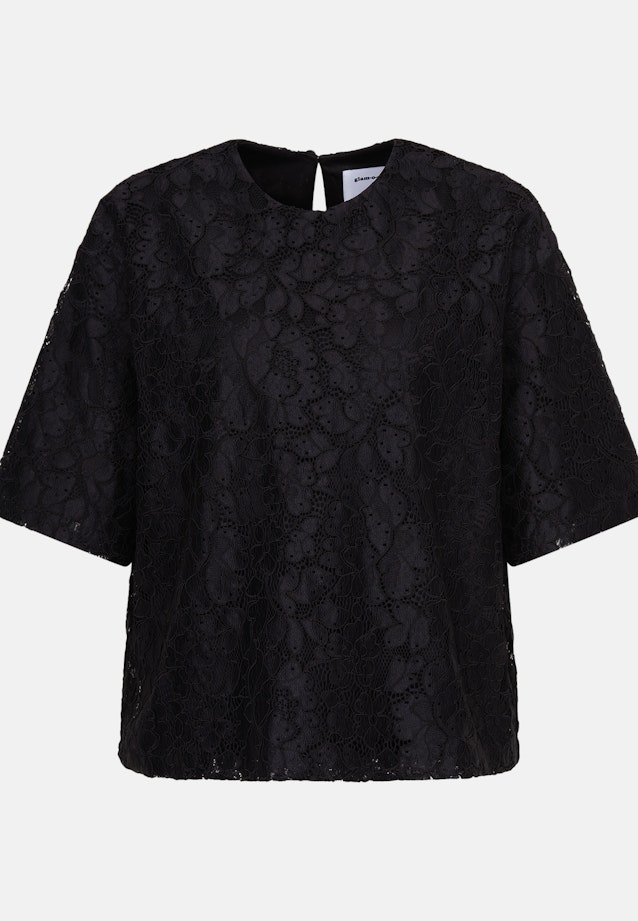 Oversized Shirt aus Spitze in Schwarz |  Seidensticker Onlineshop