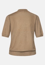 Feinstrick Poloshirt aus Metallic Garn in Gold |  Seidensticker Onlineshop