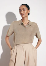 Polo en maille fine en laine métallique in Gold |  Seidensticker Onlineshop