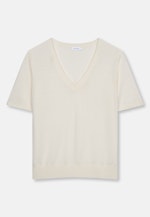 V- Neck Feinstrickpullover aus Wolle und Seide in Ecru |  Seidensticker Onlineshop