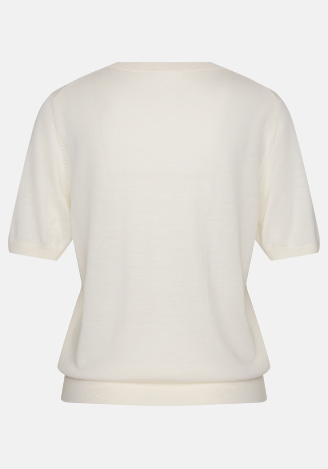 V- Neck Feinstrickpullover aus Wolle und Seide in Ecru | Seidensticker Onlineshop