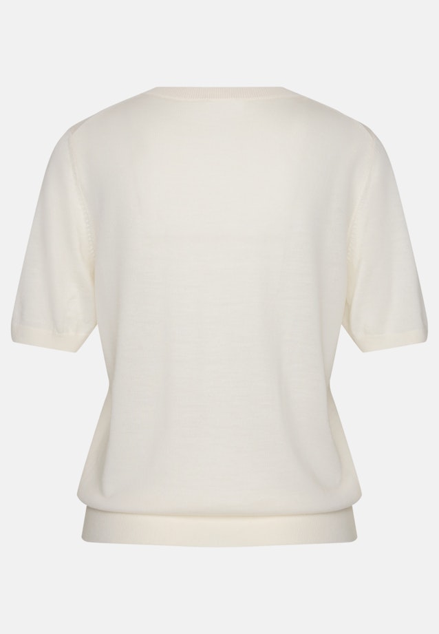 V- Neck Feinstrickpullover aus Wolle und Seide in Ecru |  Seidensticker Onlineshop