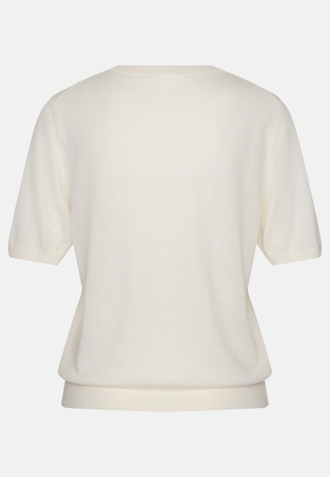 V- Neck Feinstrickpullover aus Wolle und Seide dans Ecru | Boutique en ligne Seidensticker