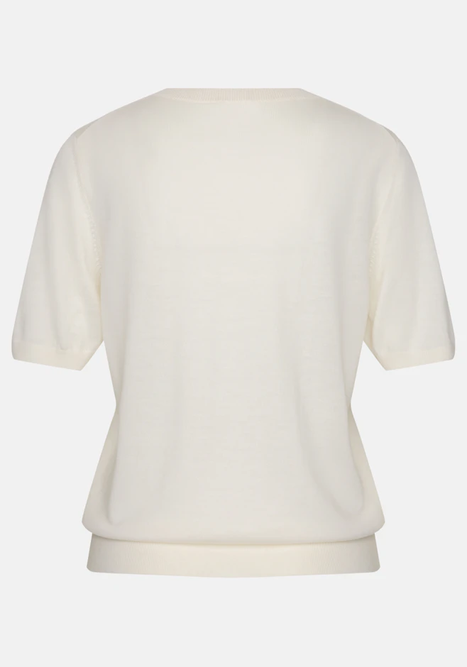 V- Neck Feinstrickpullover aus Wolle und Seide in Weiß | Seidensticker Onlineshop