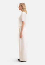 V-neck fine knit sweater made of wool and silk in Weiß |  Seidensticker Onlineshop