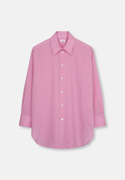 Oversized Shirt Blouse with Low Yoke in Rosa |  Seidensticker Onlineshop