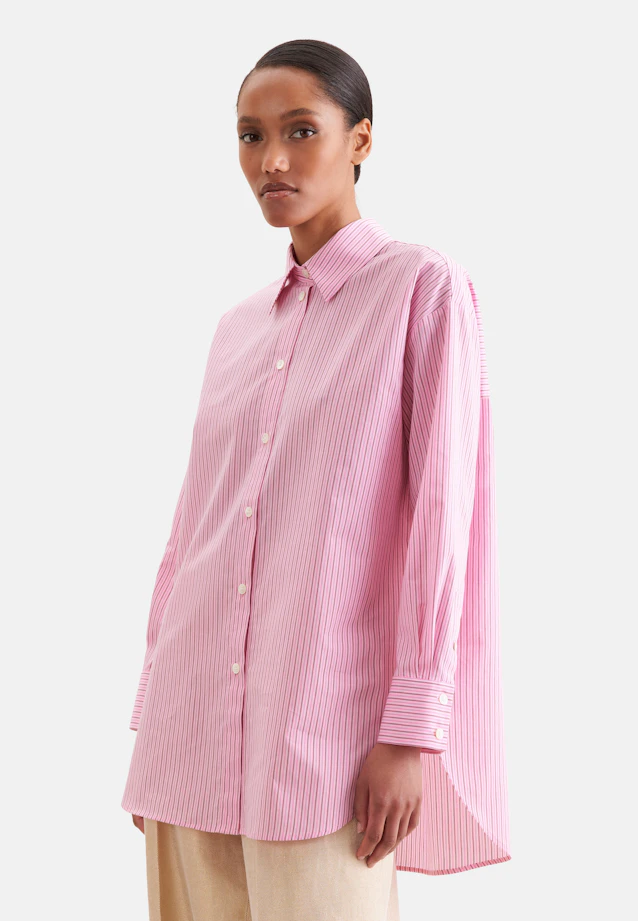 Oversized Shirt Blouse with Low Yoke in Rosa |  Seidensticker Onlineshop