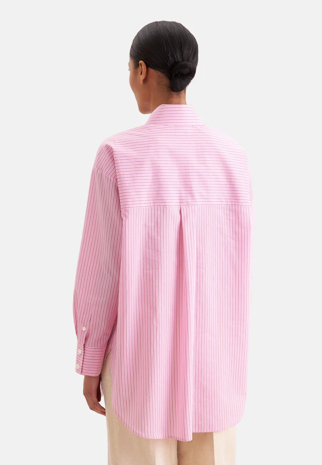 Oversized Shirt Blouse with Low Yoke in Rosa | Seidensticker online shop