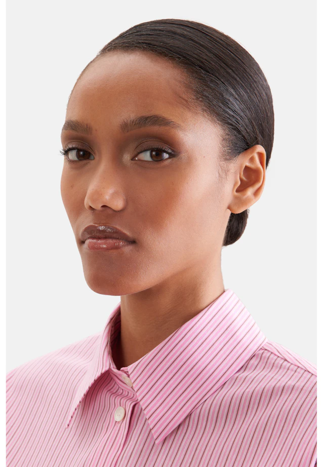 Oversized Shirt Blouse with Low Yoke in Rosa |  Seidensticker Onlineshop