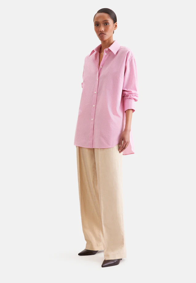 Oversized Hemdbluse mit tiefer Passe in Rosa |  Seidensticker Onlineshop