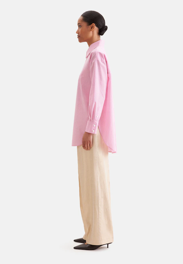 Oversized Hemdbluse mit tiefer Passe in Rosa |  Seidensticker Onlineshop