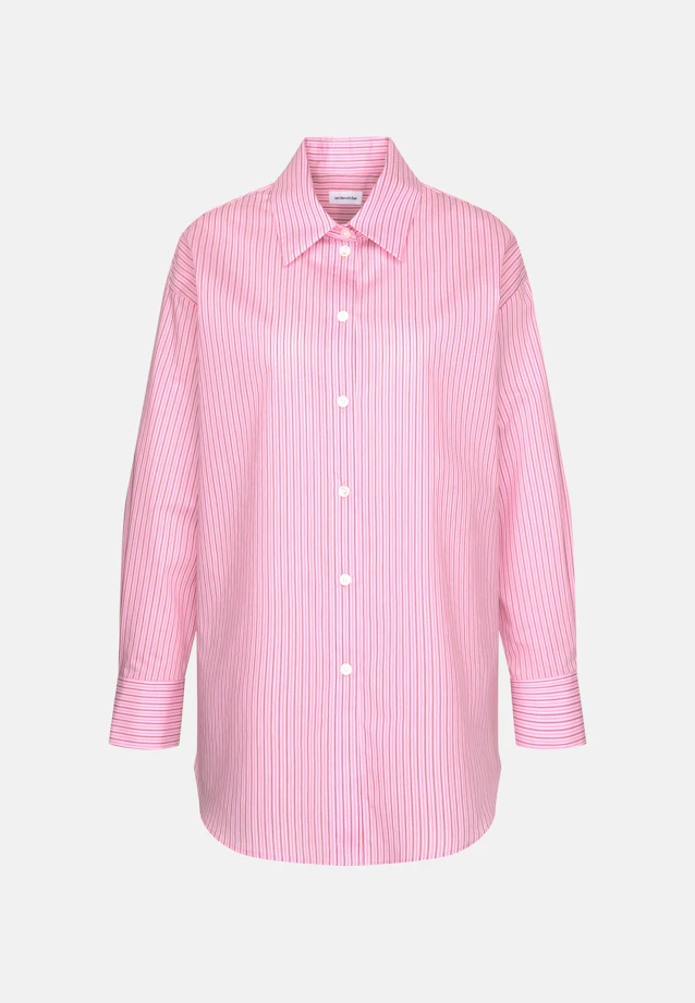 Oversized Hemdbluse mit tiefer Passe in Rosa |  Seidensticker Onlineshop