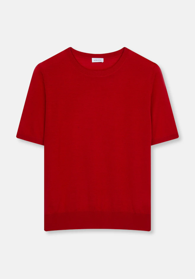 Leichtes Strickshirt aus Wolle und Seide in Rot | Seidensticker Onlineshop