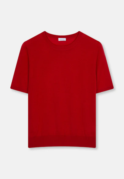 Leichtes Strickshirt aus Wolle und Seide in Rot |  Seidensticker Onlineshop