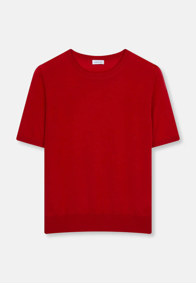 Leichtes Strickshirt aus Wolle und Seide in Rot | Seidensticker Onlineshop