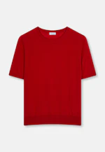 Leichtes Strickshirt aus Wolle und Seide in Rot |  Seidensticker Onlineshop