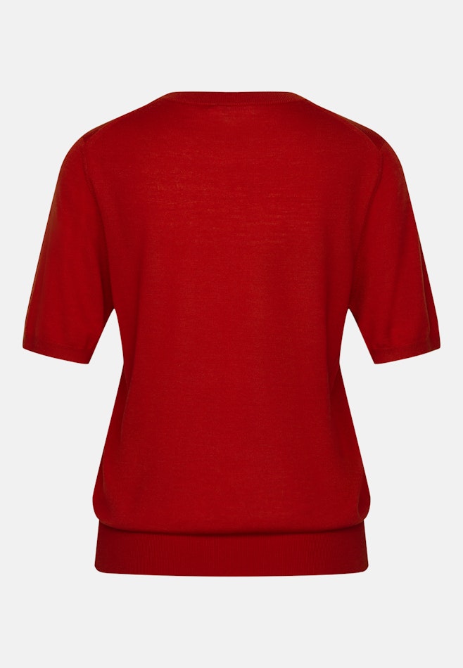 Leichtes Strickshirt aus Wolle und Seide dans Rouge | Boutique en ligne Seidensticker