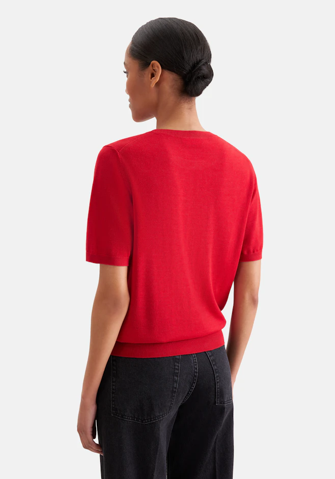 Leichtes Strickshirt aus Wolle und Seide in Rot | Seidensticker Onlineshop