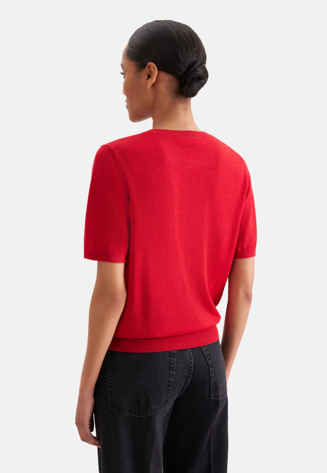 Chemise tricotée légère en laine et soie in Rouge |  Seidensticker Onlineshop