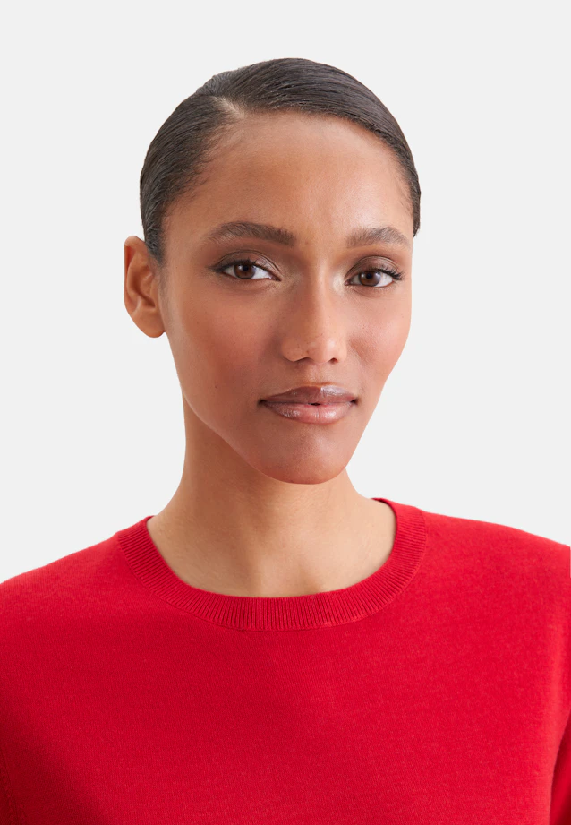 Lightweight knitted shirt made of wool and silk in Rot |  Seidensticker Onlineshop