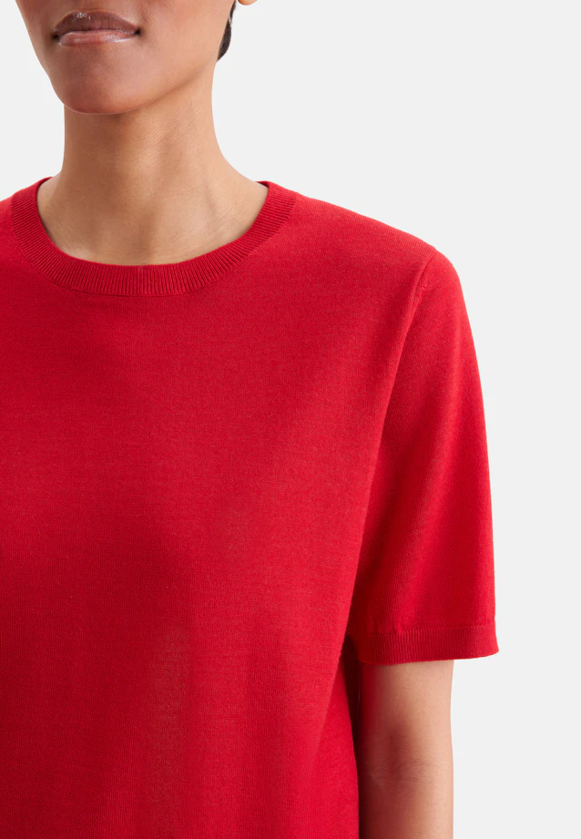 Chemise tricotée légère en laine et soie in Rouge |  Seidensticker Onlineshop