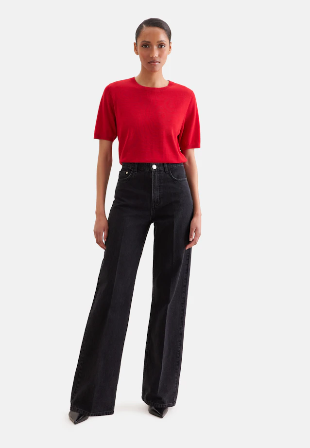 Lightweight knitted shirt made of wool and silk in Rot |  Seidensticker Onlineshop