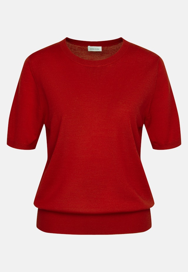 Leichtes Strickshirt aus Wolle und Seide in Rouge |  Seidensticker Onlineshop