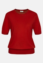 Leichtes Strickshirt aus Wolle und Seide in Rouge |  Seidensticker Onlineshop