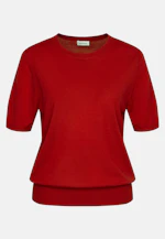 Leichtes Strickshirt aus Wolle und Seide in Rot |  Seidensticker Onlineshop