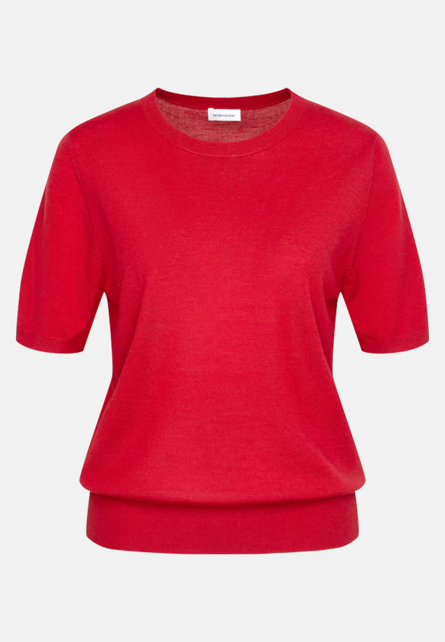 Chemise tricotée légère en laine et soie in Rouge |  Seidensticker Onlineshop