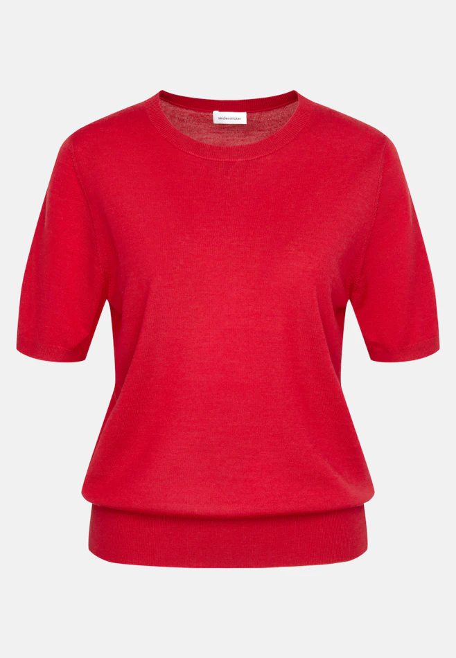 Leichtes Strickshirt aus Wolle und Seide in Rot | Seidensticker Onlineshop