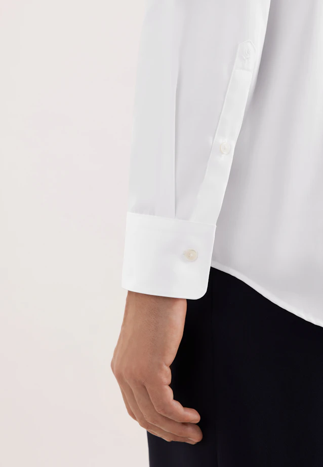 Relaxed Business Hemd Uni in Weiß |  Seidensticker Onlineshop
