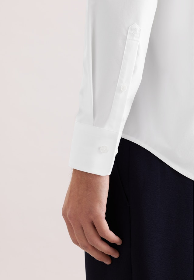 Straight Business Hemd Uni in Weiß |  Seidensticker Onlineshop