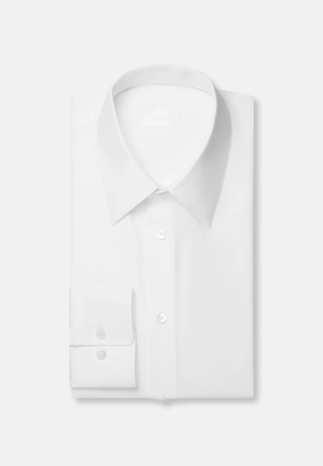 Straight Chemise d'affaires Uni dans Blanc | Boutique en ligne Seidensticker