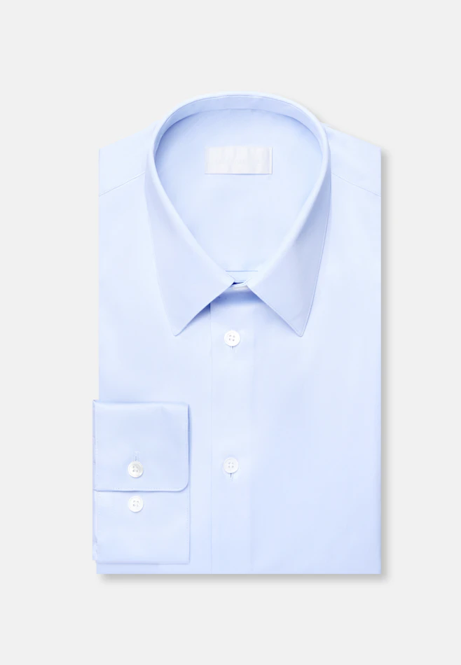 Straight Chemise d'affaires Uni dans Bleu Clair | Boutique en ligne Seidensticker