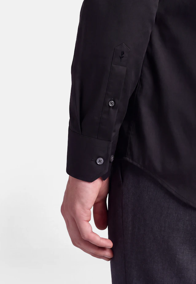 Regular Business shirt Uni in Schwarz |  Seidensticker Onlineshop