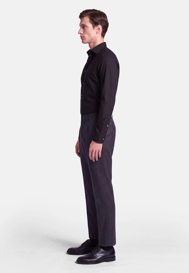 Regular Business shirt Uni in Schwarz |  Seidensticker Onlineshop