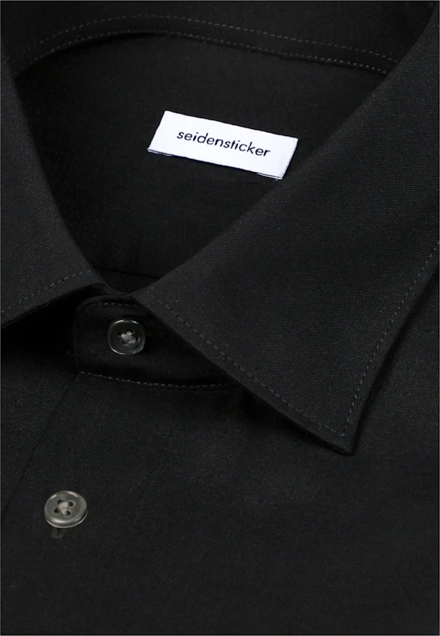 Regular Business shirt Uni in Schwarz |  Seidensticker Onlineshop