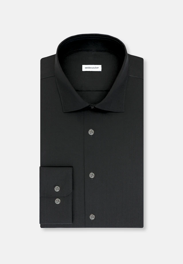 Regular Business shirt Uni in Schwarz |  Seidensticker Onlineshop