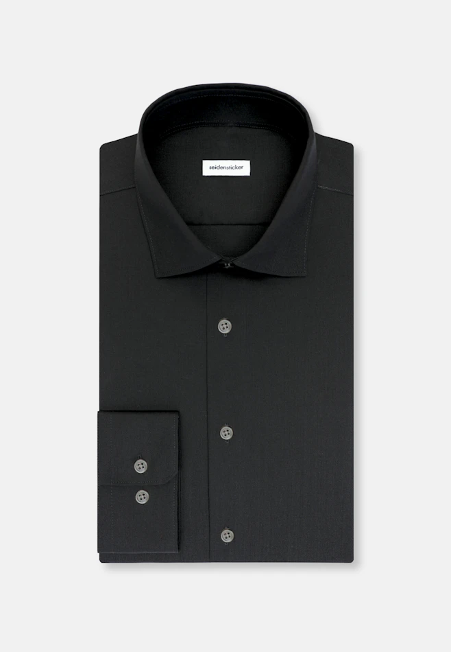 Regular Business shirt Uni in Schwarz | Seidensticker online shop