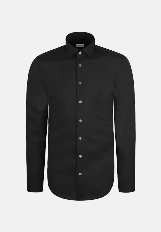 Regular Business shirt Uni in Schwarz |  Seidensticker Onlineshop