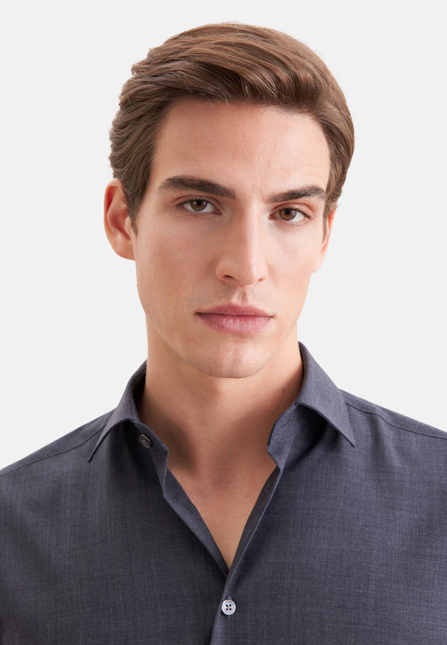 Regular Business shirt Uni in Grey |  Seidensticker Onlineshop