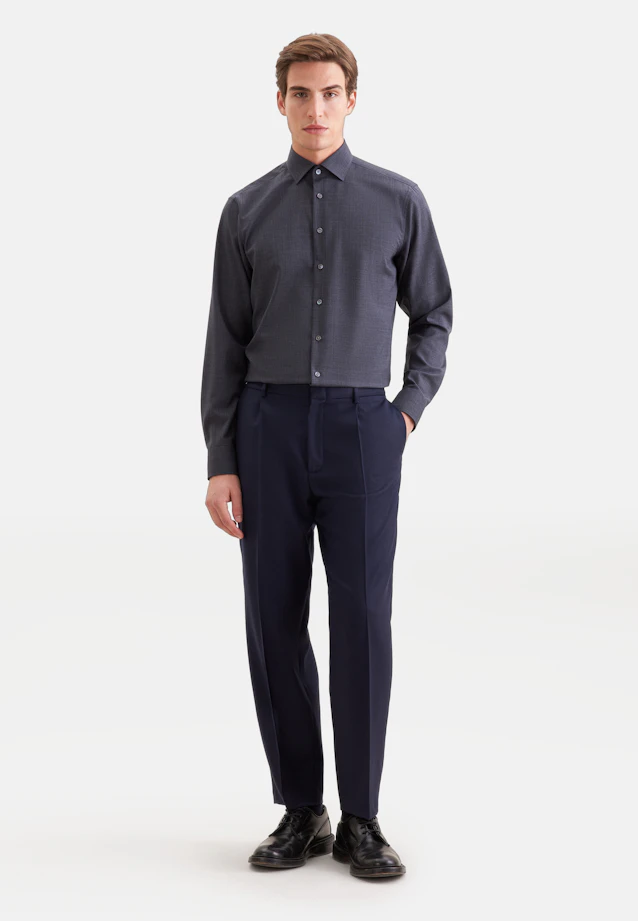 Regular Business shirt Uni in Grey |  Seidensticker Onlineshop
