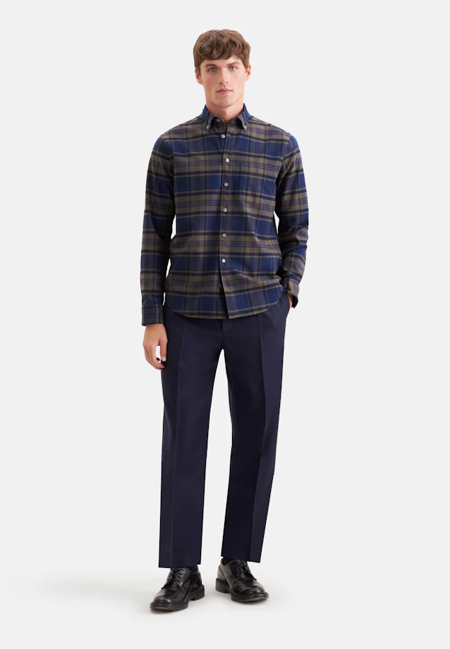 Regular Casual shirt Check in Grün |  Seidensticker Onlineshop